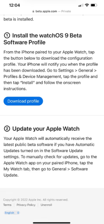 如何在你的苹果手表上安装watchOS 9测试版 iOS 第4张