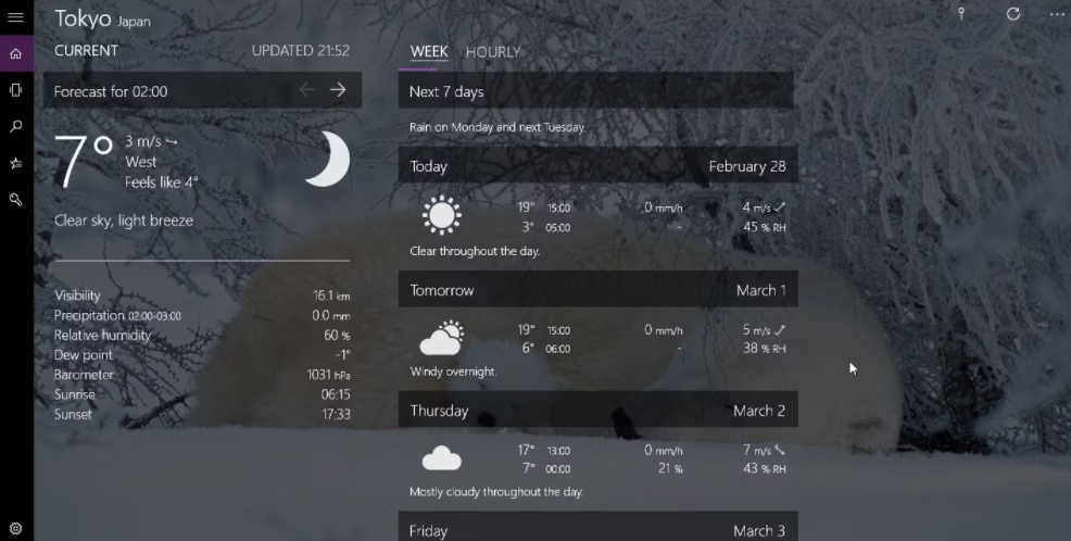 最佳的Windows 10和11的天气应用程序 APPS 第4张