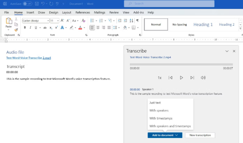 如何使用 Microsoft Word 进行语音转录 如何 第4张